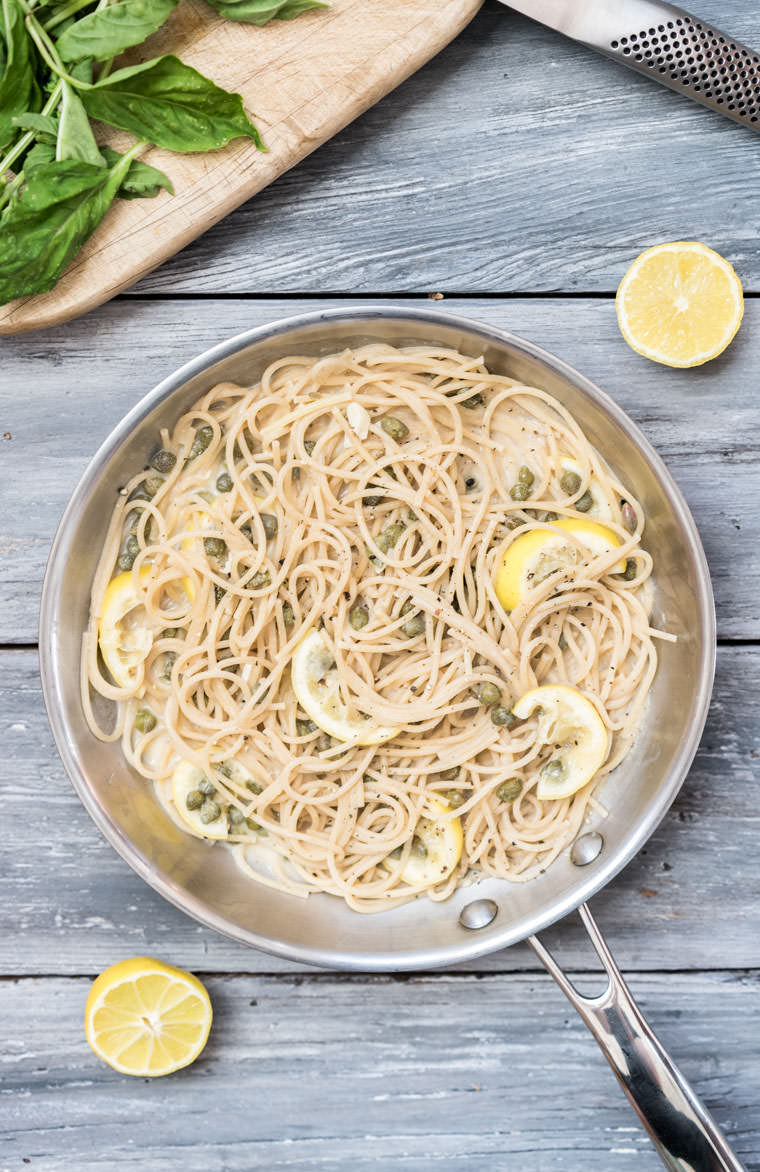 Spaghetti Piccata with Lemon and Capers