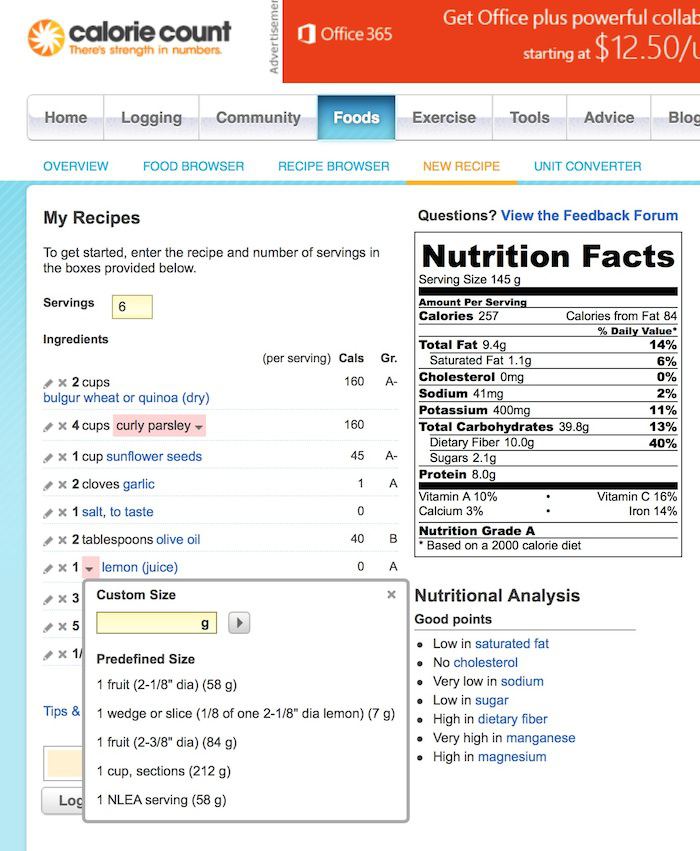 Get a Nutrition Label and Nutrition Facts for Any Recipe ...